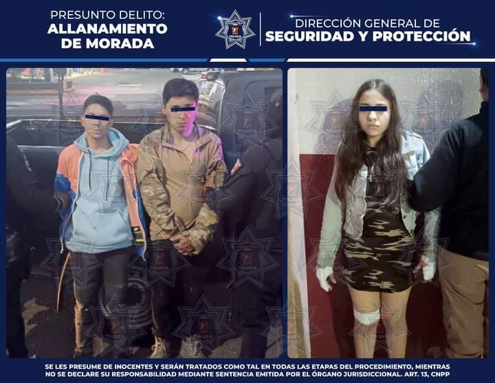 Detenidos por robo a casa habitación en #Toluca - Muspato