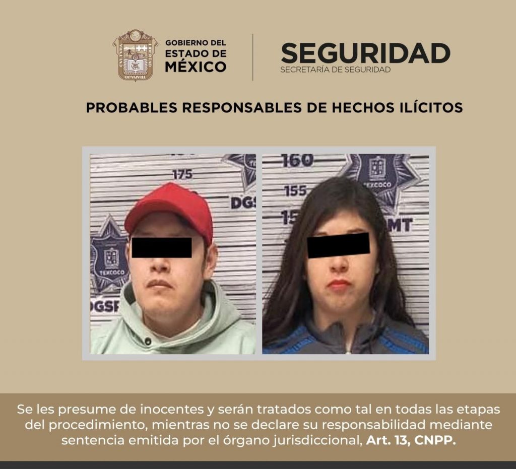 Detienen a pareja por robo con violencia en plaza comercial de Texcoco ...